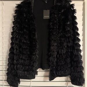 Fate Black Faux Fur Jacket